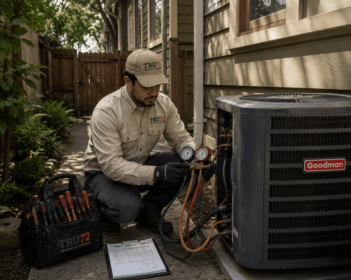Tru72 technician at a home in the Hollywood neighborhood of Portland.